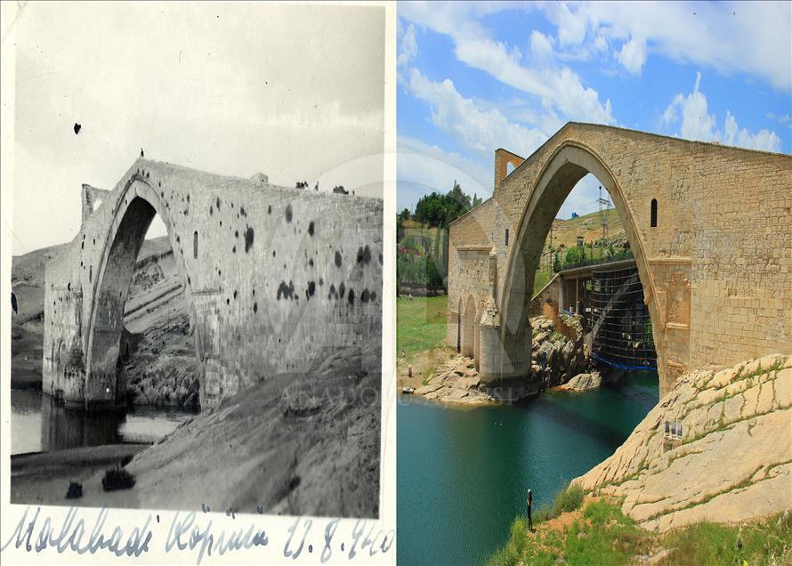 Tarihi yapıların asırlık yolculuğu aynı kadrajdan görüntülendi