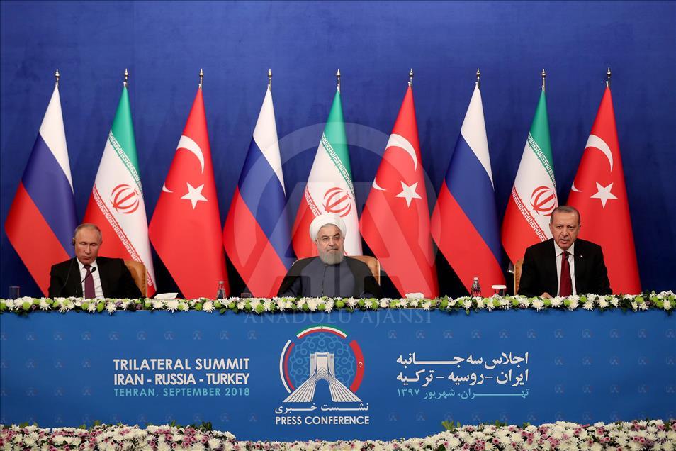 اجلاس سه‌جانبه ترکیه، ایران و روسیه در تهران پایان یافت