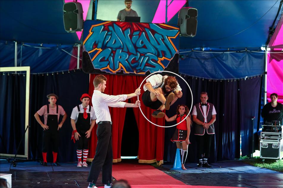 Midnight Circus perform at Holstein Park 