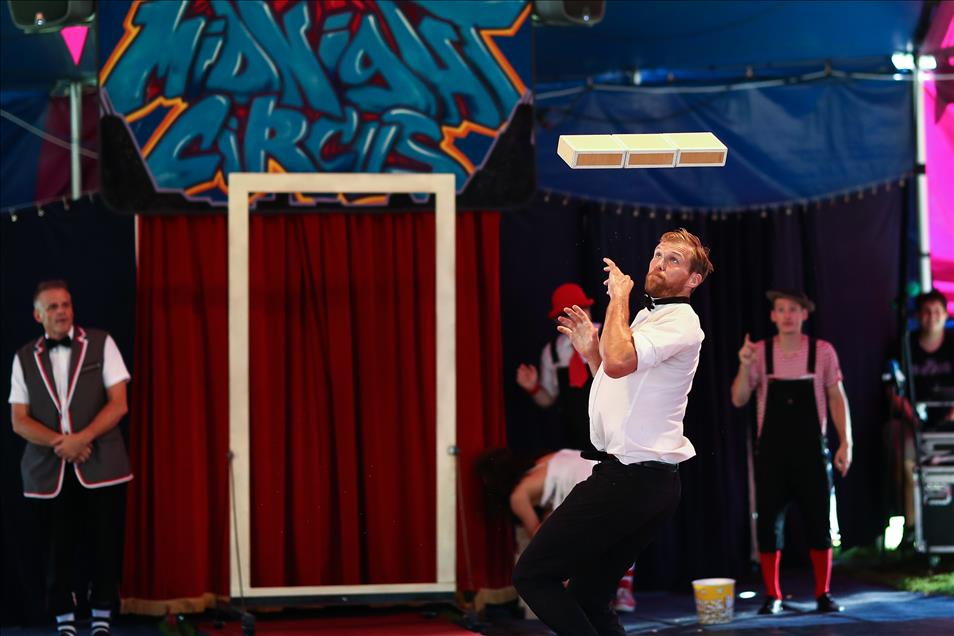 Midnight Circus perform at Holstein Park 