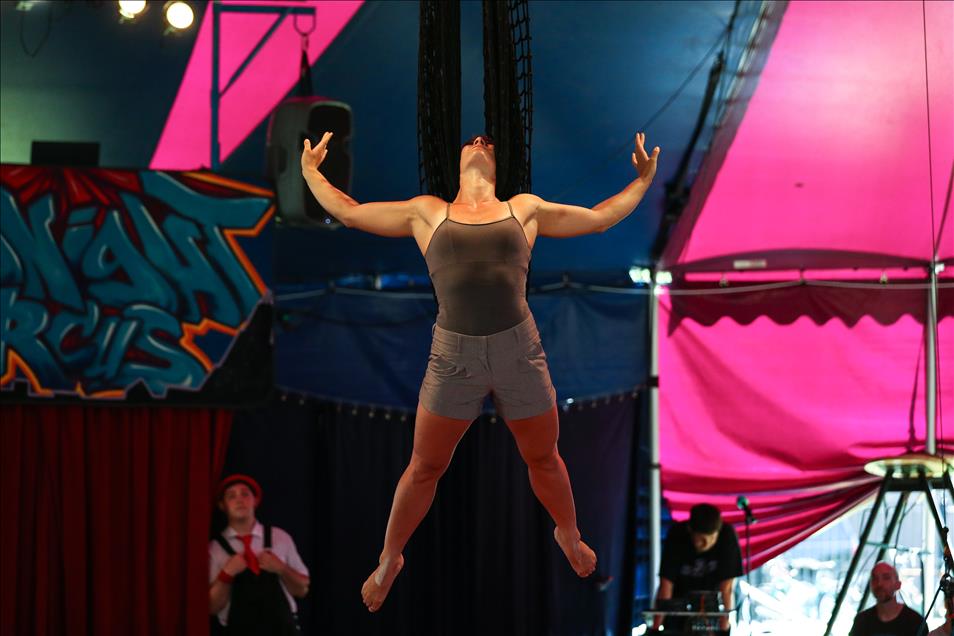 Midnight Circus perform at Holstein Park 