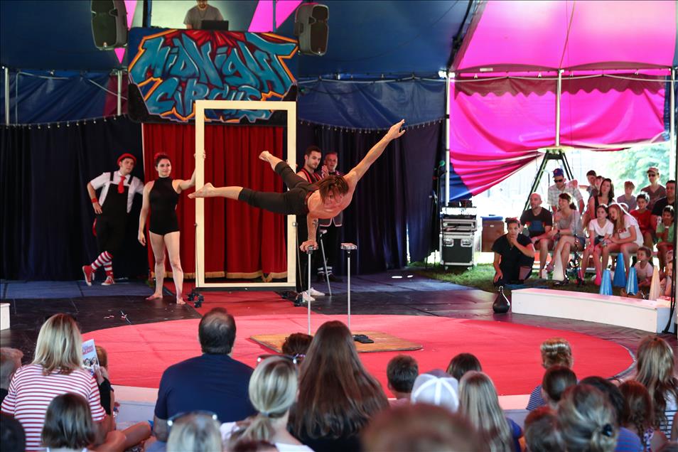 Midnight Circus perform at Holstein Park 