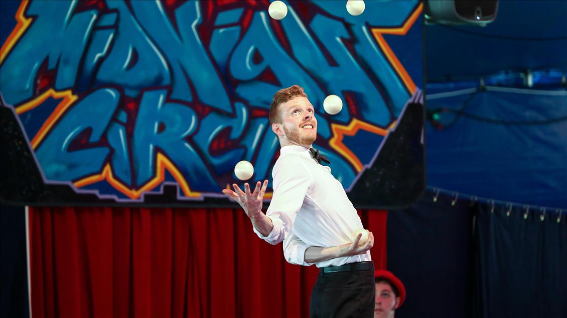 Midnight Circus perform at Holstein Park 