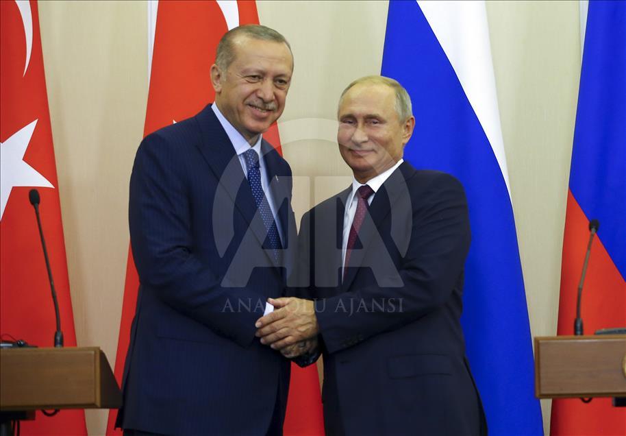 Pertemuan Recep Tayyip Erdogan - Vladimir Putin Di Rusia - Anadolu Ajansı