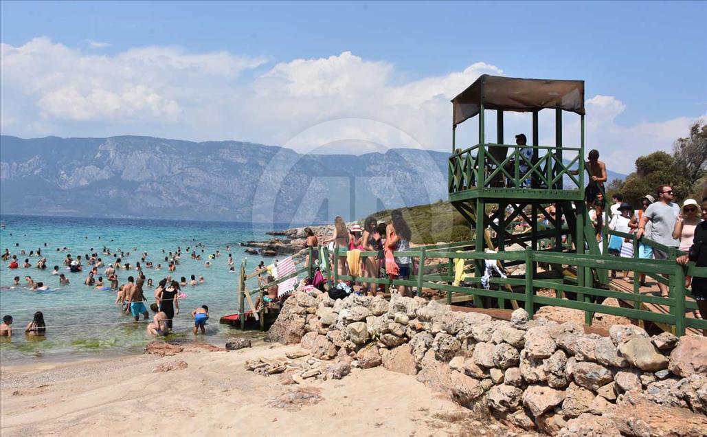 La "Playa de Cleopatra", una de las atracciones de la isla Sedir