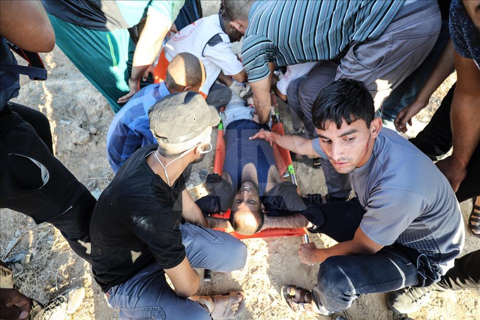 13 إصابة في اعتداء إسرائيلي على متظاهرين بغزة