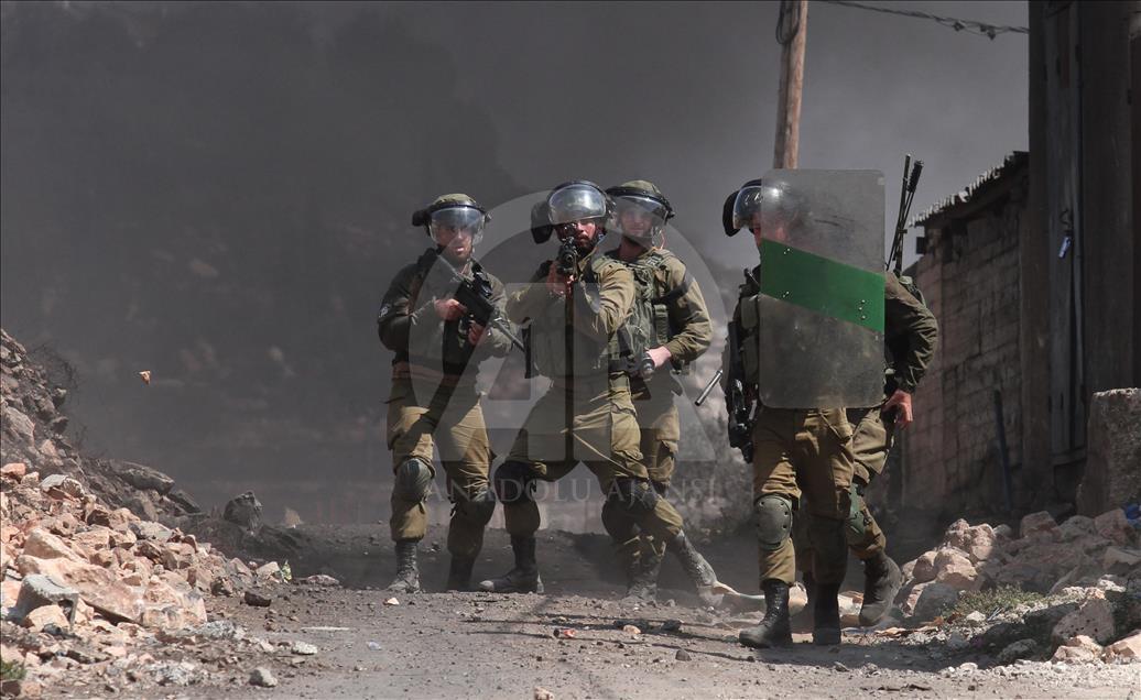 مداخله سربازان اسرائیل به تظاهرات فلسطینی ها در کرانه باختری