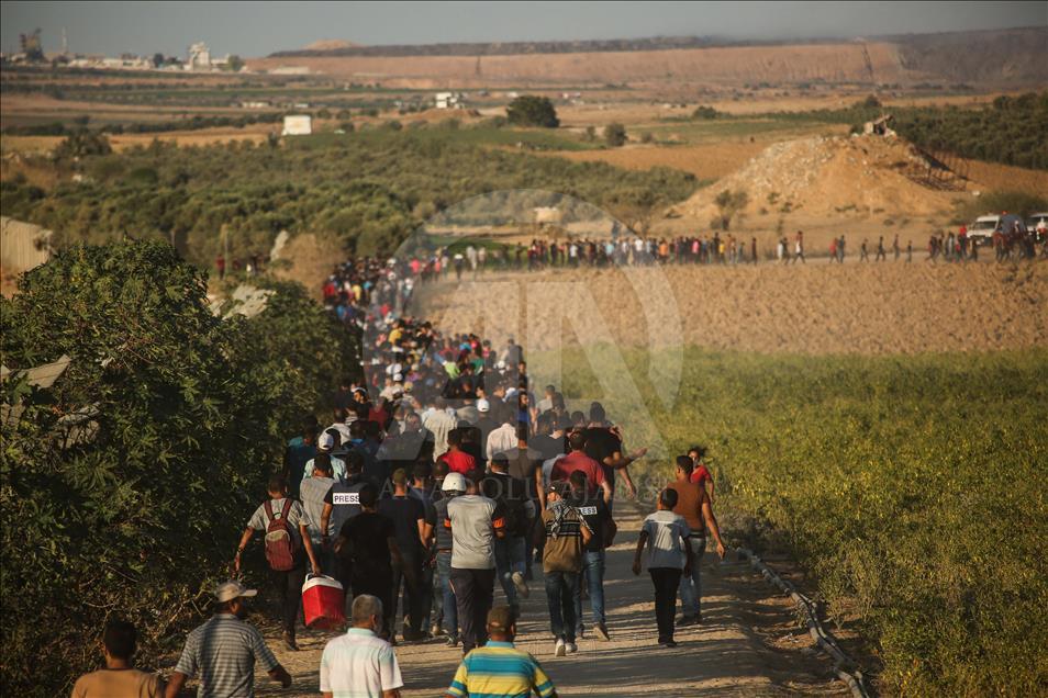 Gazze'deki Büyük Dönüş Yürüyüşü gösterileri devam ediyor