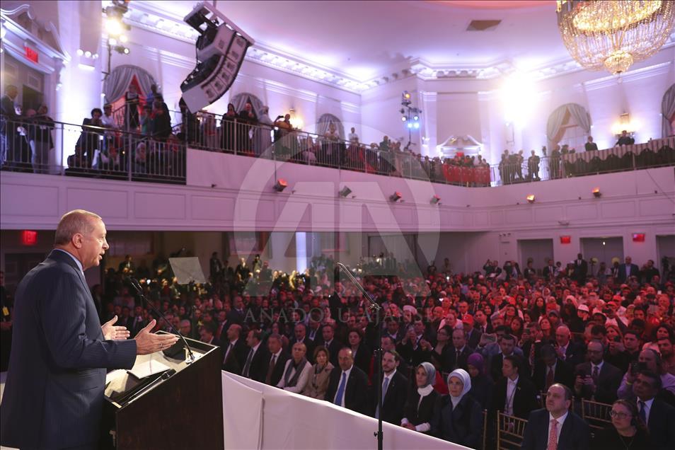 Turkish President Recep Tayyip Erdogan in New York