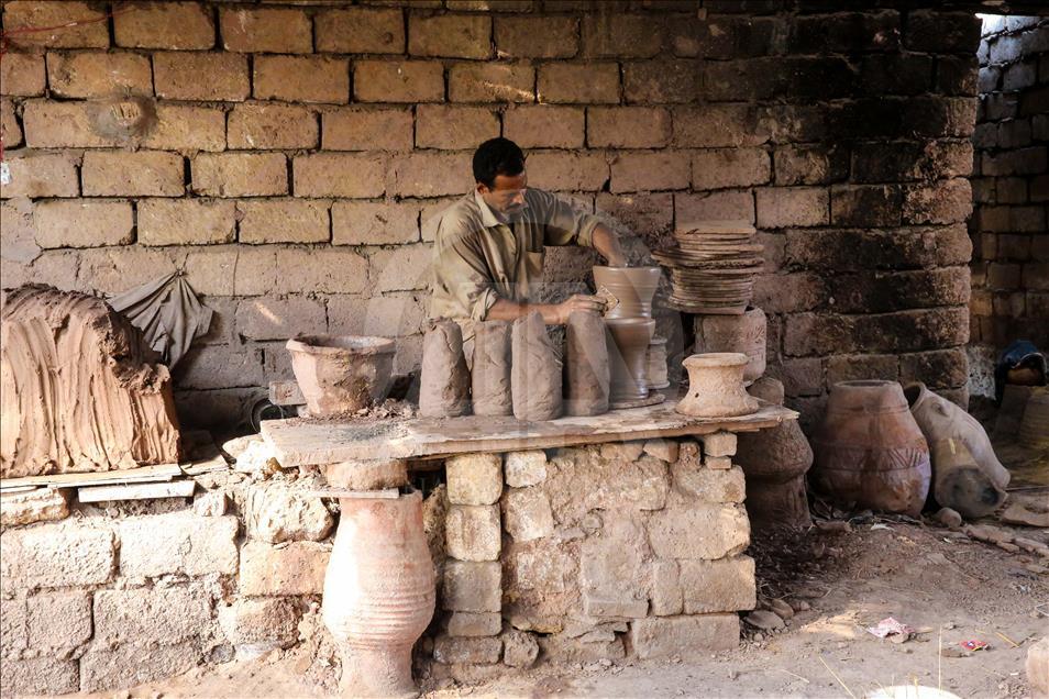 Mısır'da çömlek imalatı