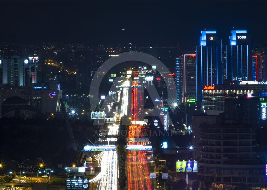 Ankara ışıkları ile dikkat çekiyor Anadolu Ajansı