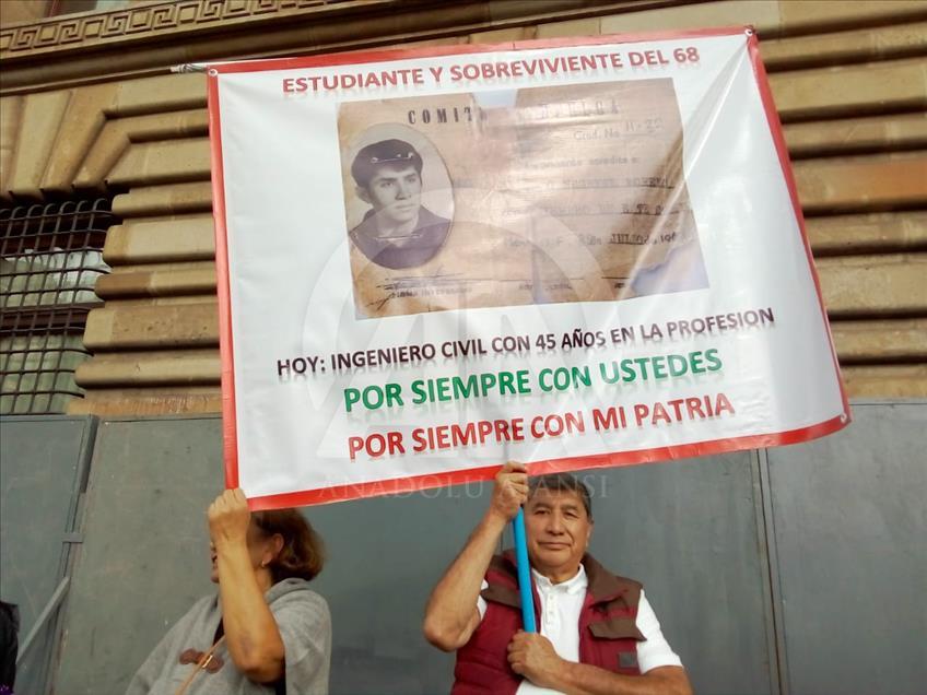 Manifestaciones por los 50 años de la masacre de Tlatelolco en México