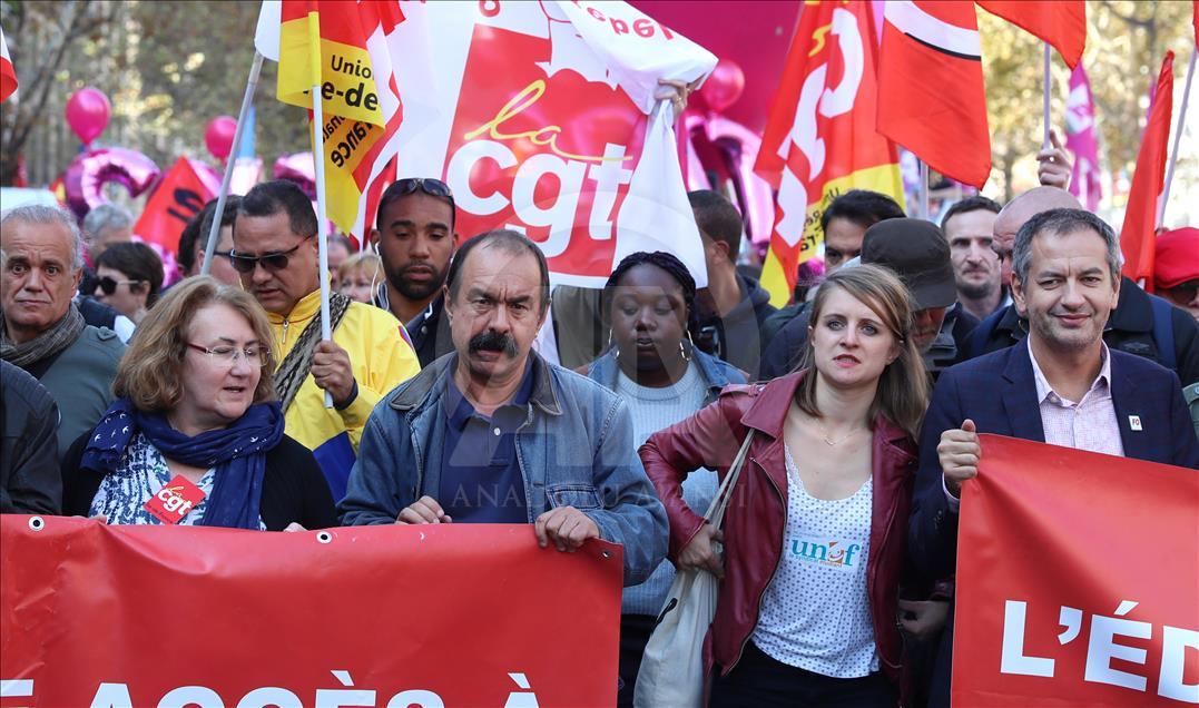 Demonstration against French government in Paris