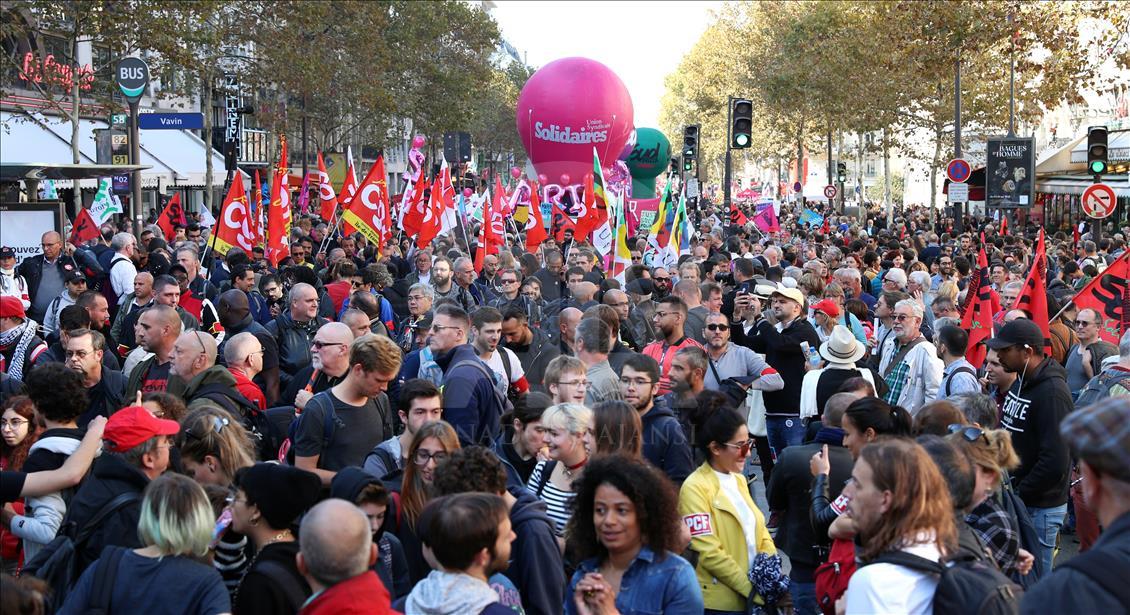 Demonstration against French government in Paris