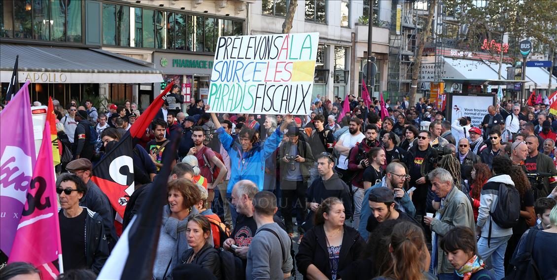Demonstration against French government in Paris