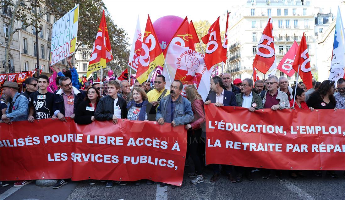 Demonstration against French government in Paris