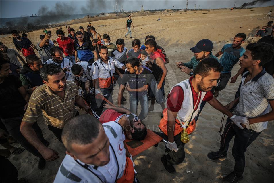 سی و دو شهروند غزه توسط نظامیان اسرائیل مجروح شدند