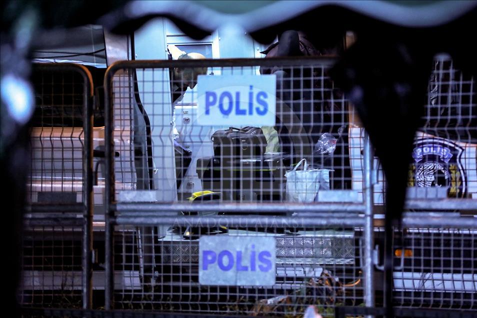 فرق البحث الجنائي التركية تغادر مقر القنصيلة السعودية بإسطنبول
