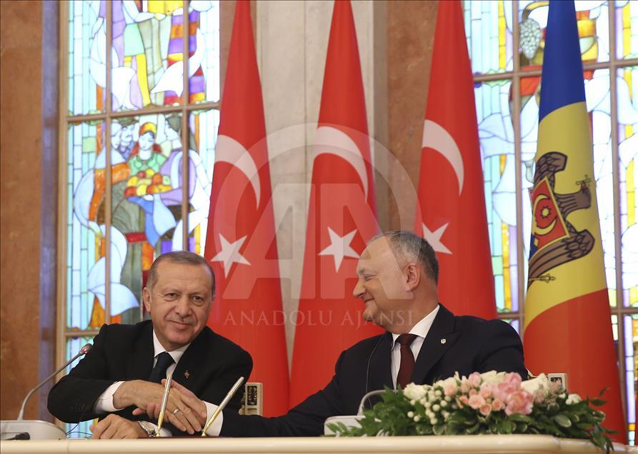 Cumhurbaşkanı Erdoğan, Moldova'da
