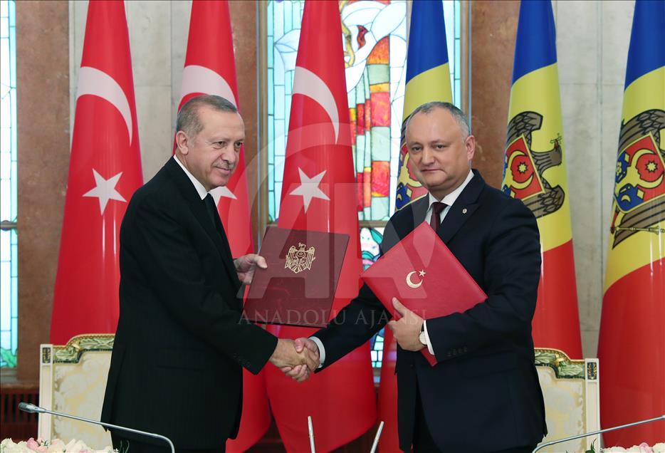 Cumhurbaşkanı Erdoğan, Moldova'da