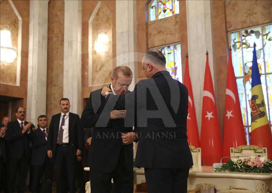 Cumhurbaşkanı Erdoğan, Moldova'da