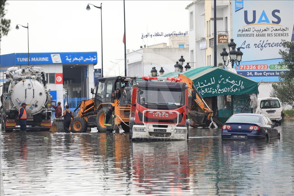 Tunisie : Des inondations font cinq morts et deux disparus
