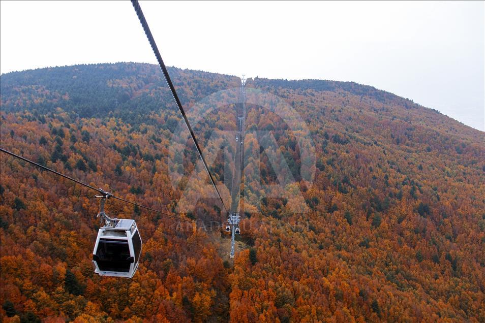 ألوان الخريف تبهر زوار "أولو داغ" التركية
