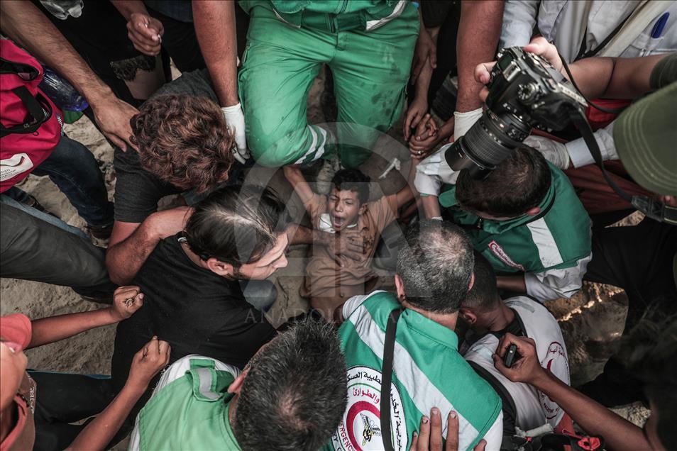 Ablukanın kaldırılması talebiyle Gazze'de düzenlenen "deniz eylemleri"