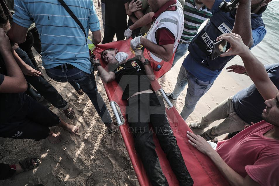Ablukanın kaldırılması talebiyle Gazze'de düzenlenen "deniz eylemleri"