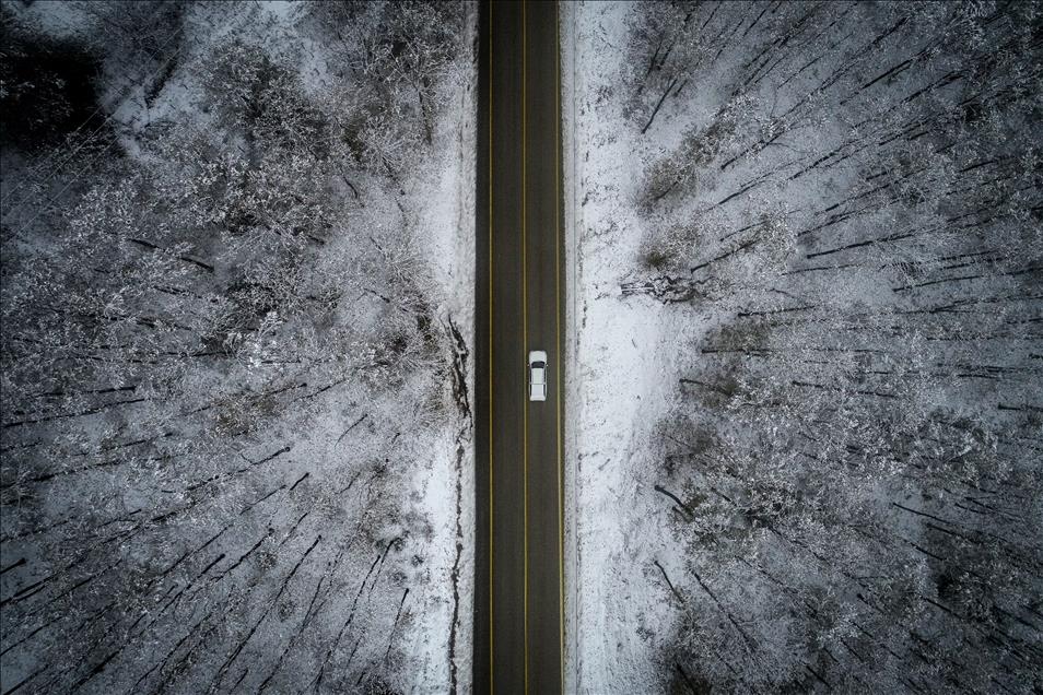 Uludağ'da kar yağışı