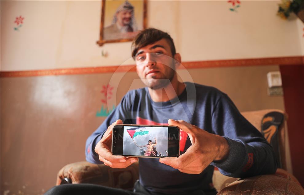 Imágenes de la entrevista de Aed Abu Amro, símbolo de la resistencia palestina.