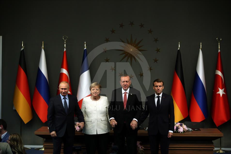 Suriye zirvesi sonrası ortak basın toplantısı
