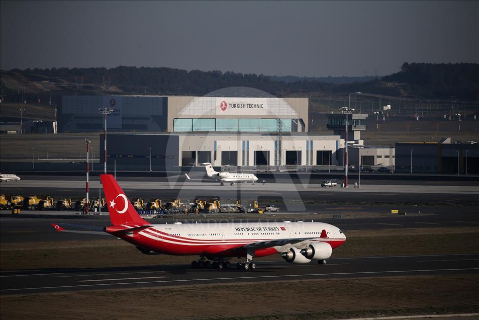 Cumhurbaşkanı Erdoğan, yeni havalimanında
