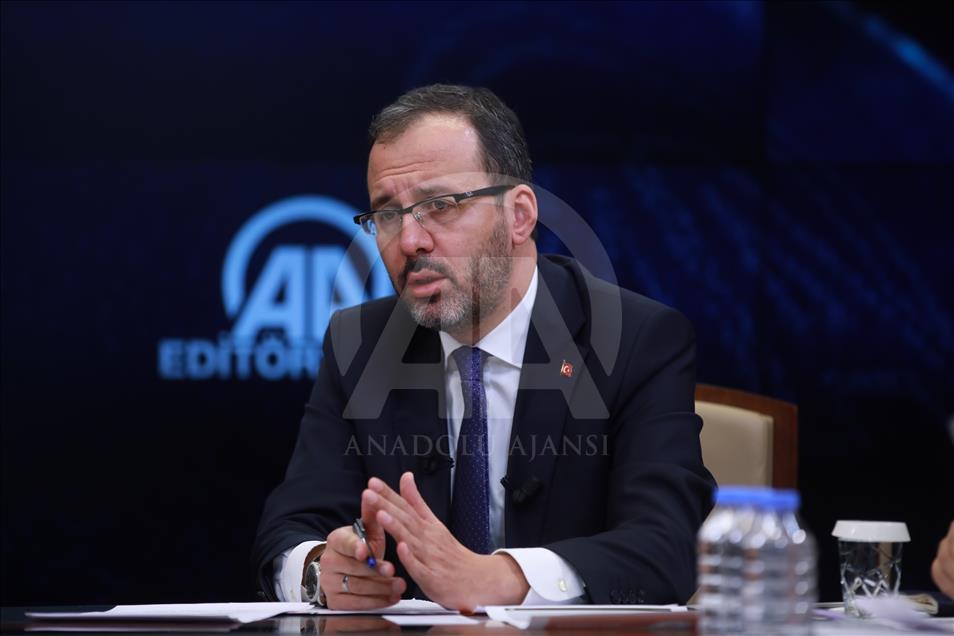 Gençlik ve Spor Bakanı Kasapoğlu, AA Editör Masası'nda