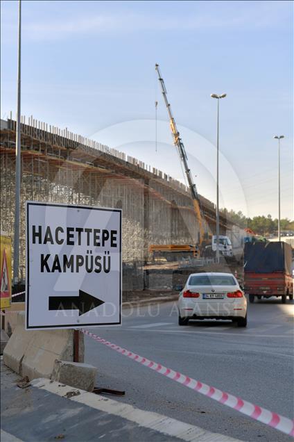 Başkent trafiğini rahatlatacak yol çalışmalarında sona yaklaşıldı