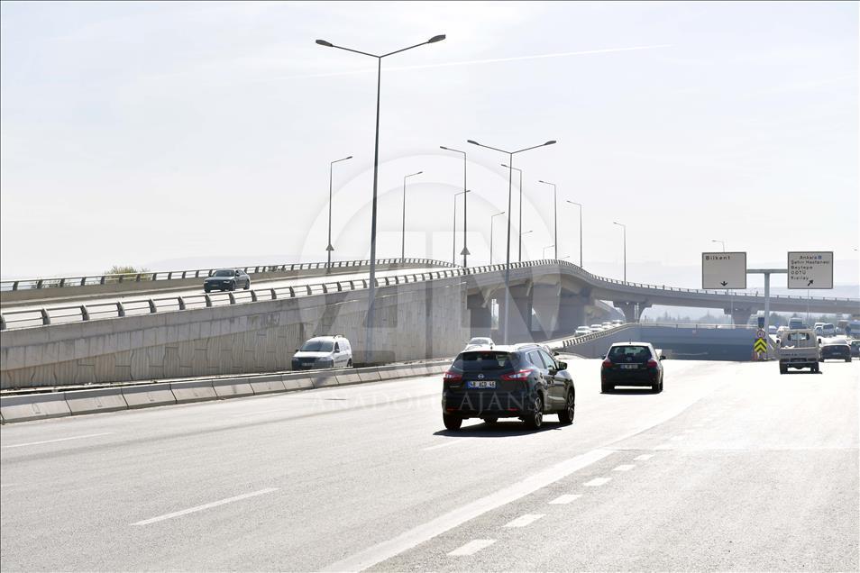 Başkent trafiğini rahatlatacak yol çalışmalarında sona yaklaşıldı