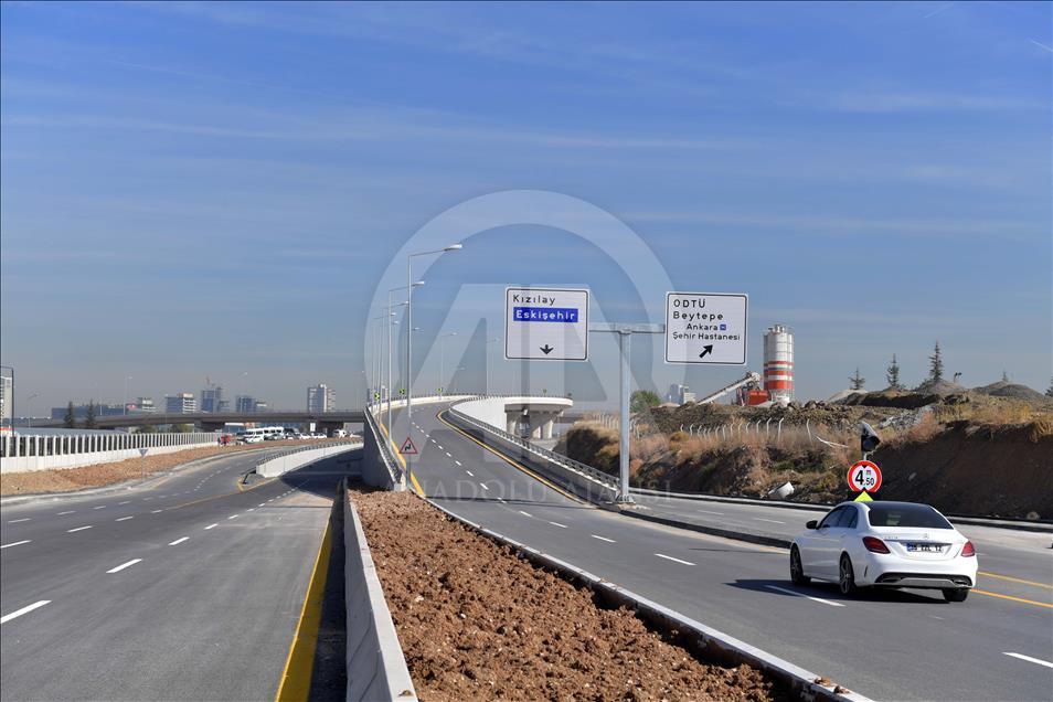 Başkent trafiğini rahatlatacak yol çalışmalarında sona yaklaşıldı