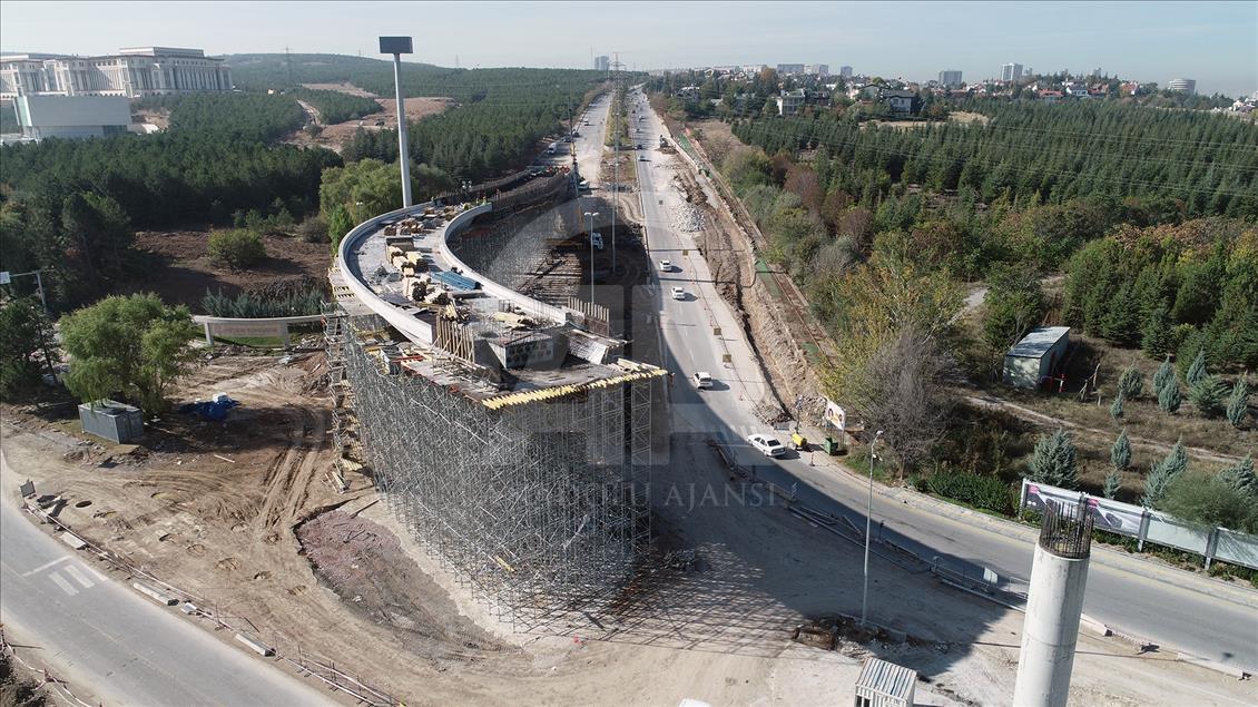 Başkent trafiğini rahatlatacak yol çalışmalarında sona yaklaşıldı