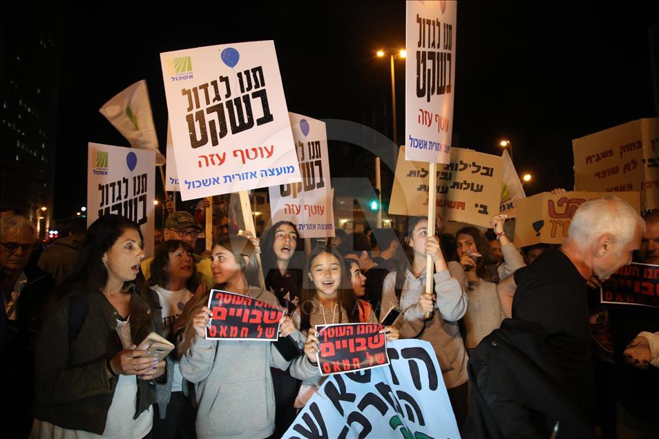 Tel Aviv'de Netanyahu karşıtı protesto