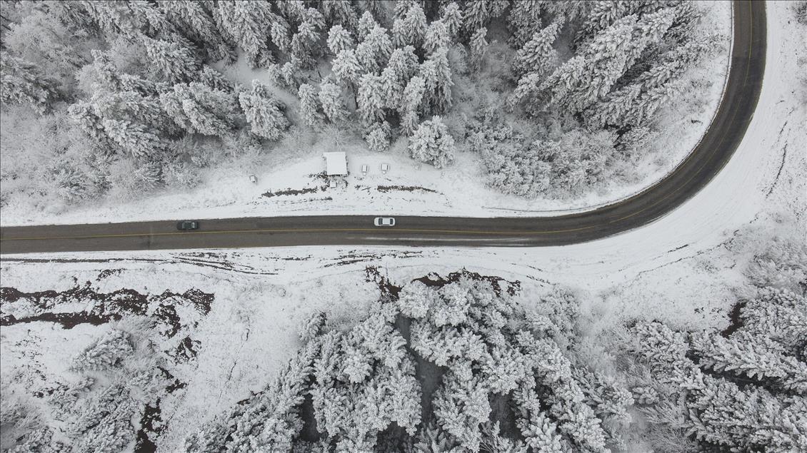 Kastamonu'da kar yağışı