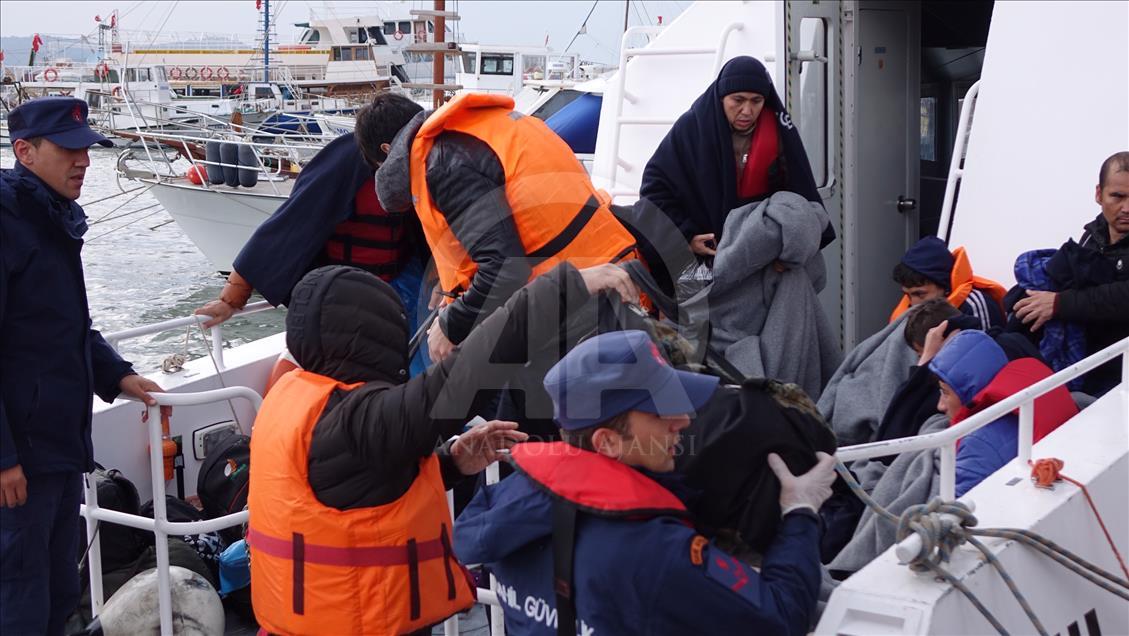 Adada mahsur kalan düzensiz göçmenler kurtarıldı