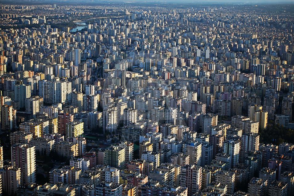 Vista aérea de Adana, Turquía