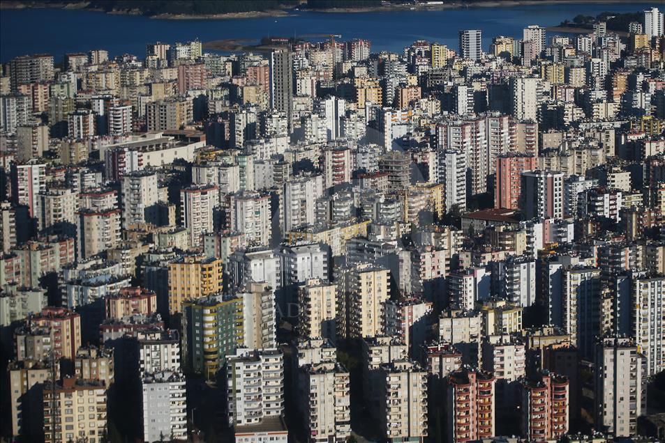 Vista aérea de Adana, Turquía