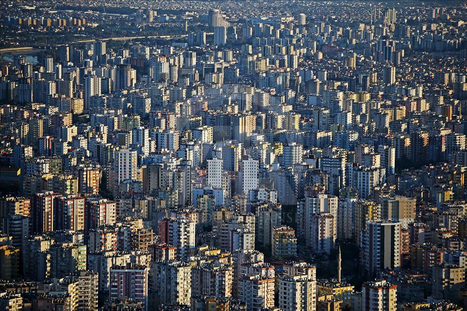 Vista aérea de Adana, Turquía