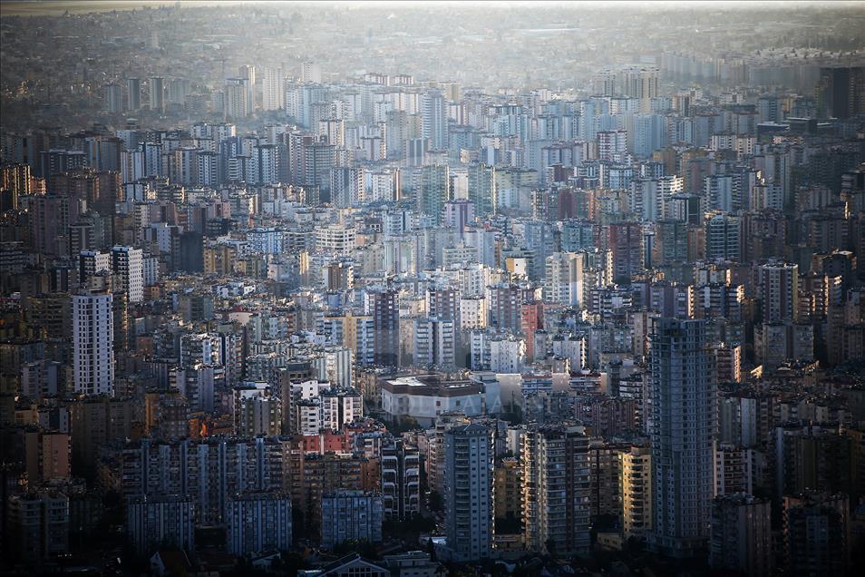 Vista aérea de Adana, Turquía