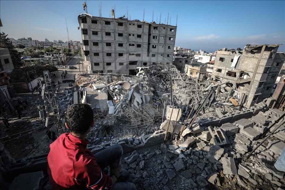AA İsrail'in son Gazze saldırısında bıraktığı enkazları görüntüledi