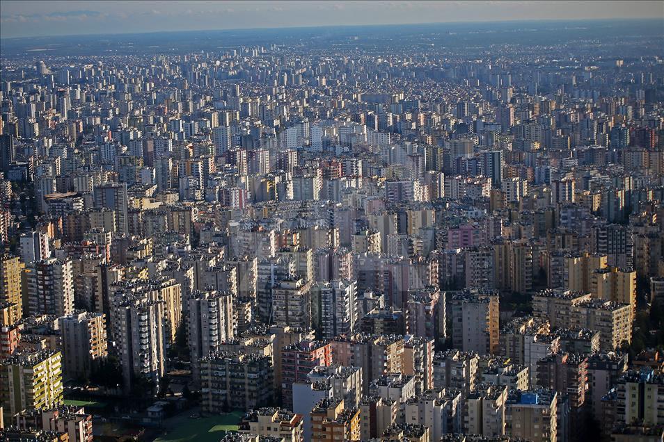 Vista aérea de Adana, Turquía