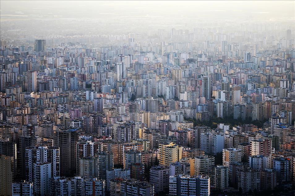 Vista aérea de Adana, Turquía