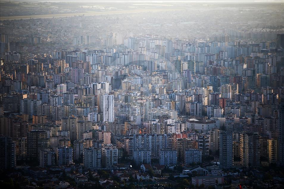 Vista aérea de Adana, Turquía