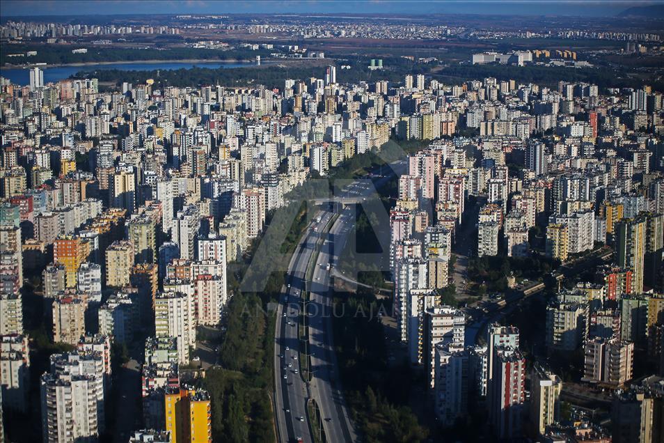 Vista aérea de Adana, Turquía